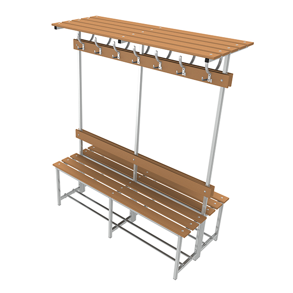 Wooden steel benches seats