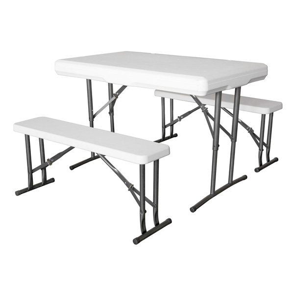 Foldable benches and tables